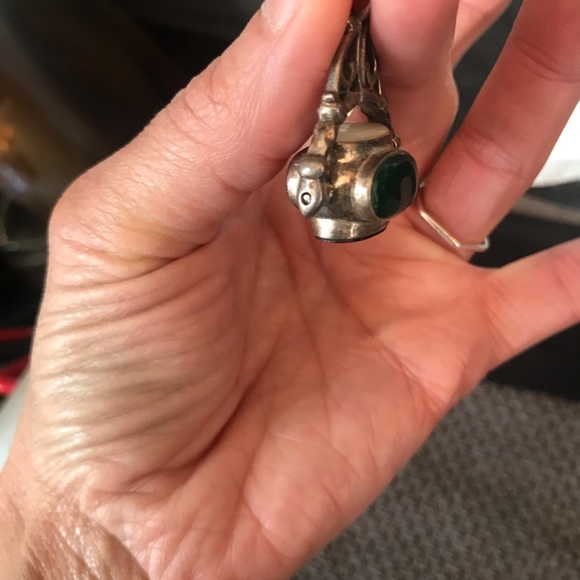 Vintage Sterling Silver Pendant w genuine stones. - Picture 6 of 6